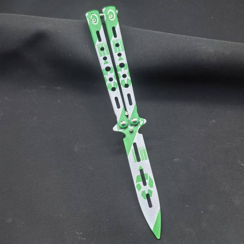 Butterfly knife, stainless steel uncut butterfly knife, folding knife, CSGO game swinging knife, in stock supply undefined