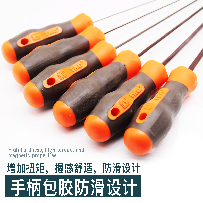 Extra-long hex socket screwdriver, extended straight handle, flat head S2 steel hex socket wrench, screwdriver 2 2.5 3 4 5 6mm details Picture