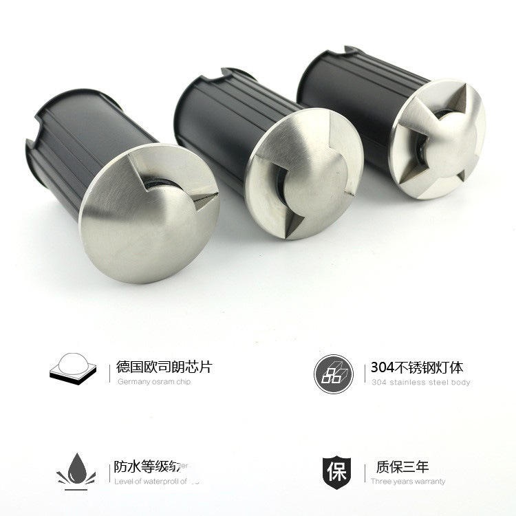 led turtle-back buried light, outdoor rainproof embedded garden and courtyard steps, stainless steel side-emitting buried light Application Scenario