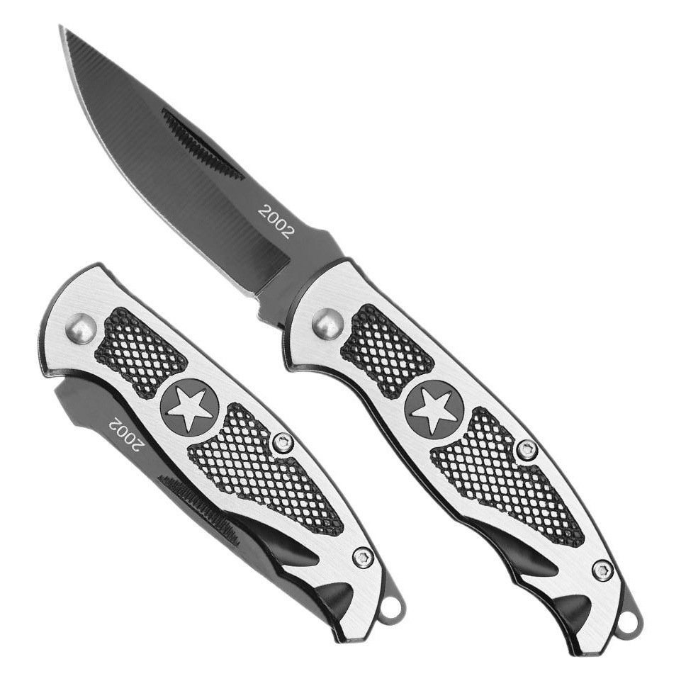 Wholesale outdoor stainless steel knives, camping folding fruit knives, camouflage portable protective knives, unboxing knives Item Picture