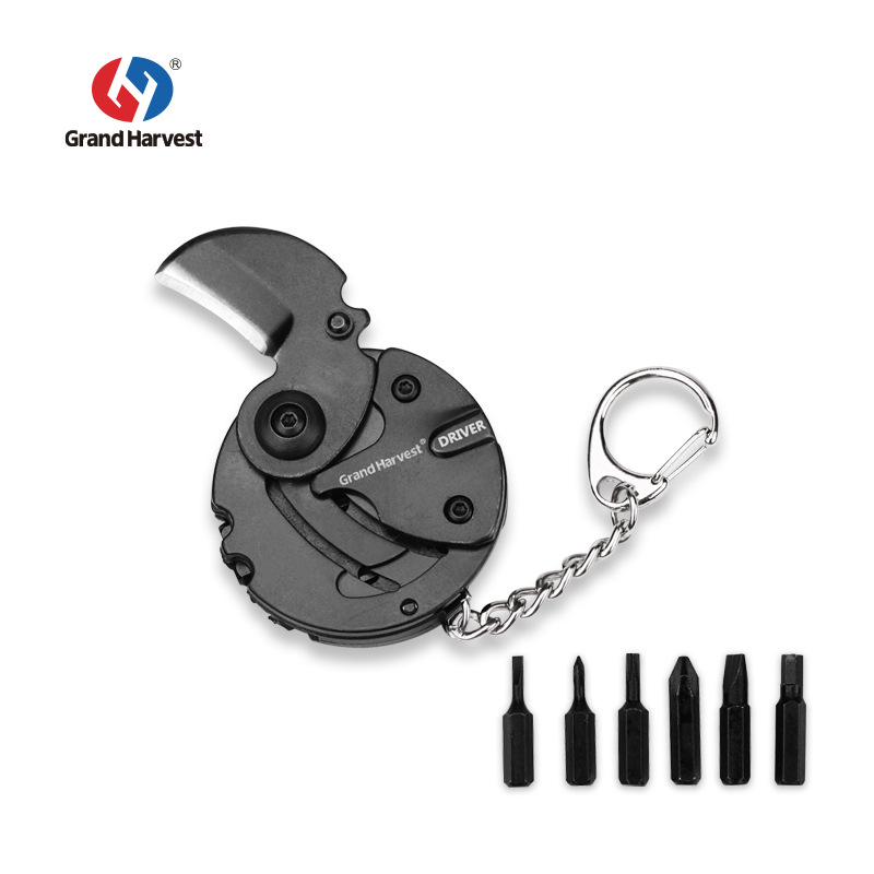 Hongfeng - Multi-functional Coin Knife Self-defense Set Tool, Outdoor Portable folding knife, Key with lock Specification drawing