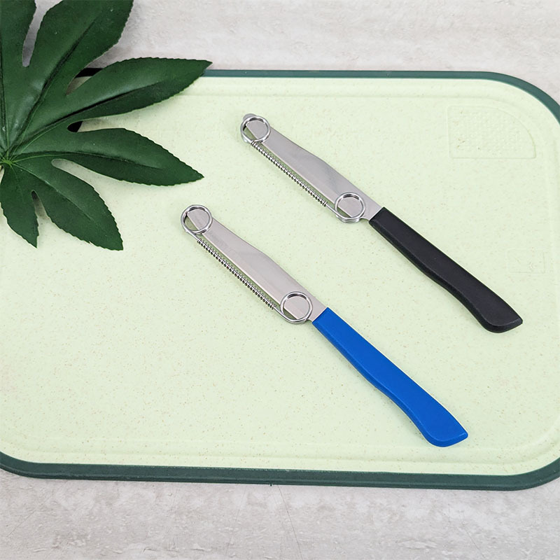 2-in-1 fruit knife, peeler knife, slicer knife, fruit and vegetable knife, radish and cucumber knife, kitchen tool knife, shaping knife full figure