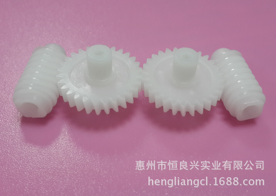 Plastic gear worm gear sweeper, gear floor scrubber, gear precision gear, small size Specification drawing