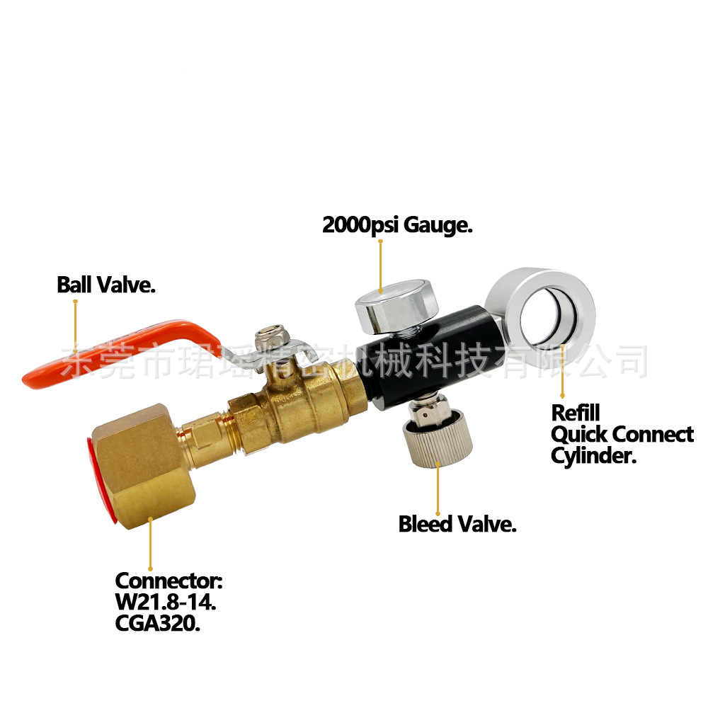 Cross-border Sodastream DUO/Terra/Art soda bottle inflation connector with pressure gauge, large to small details Picture