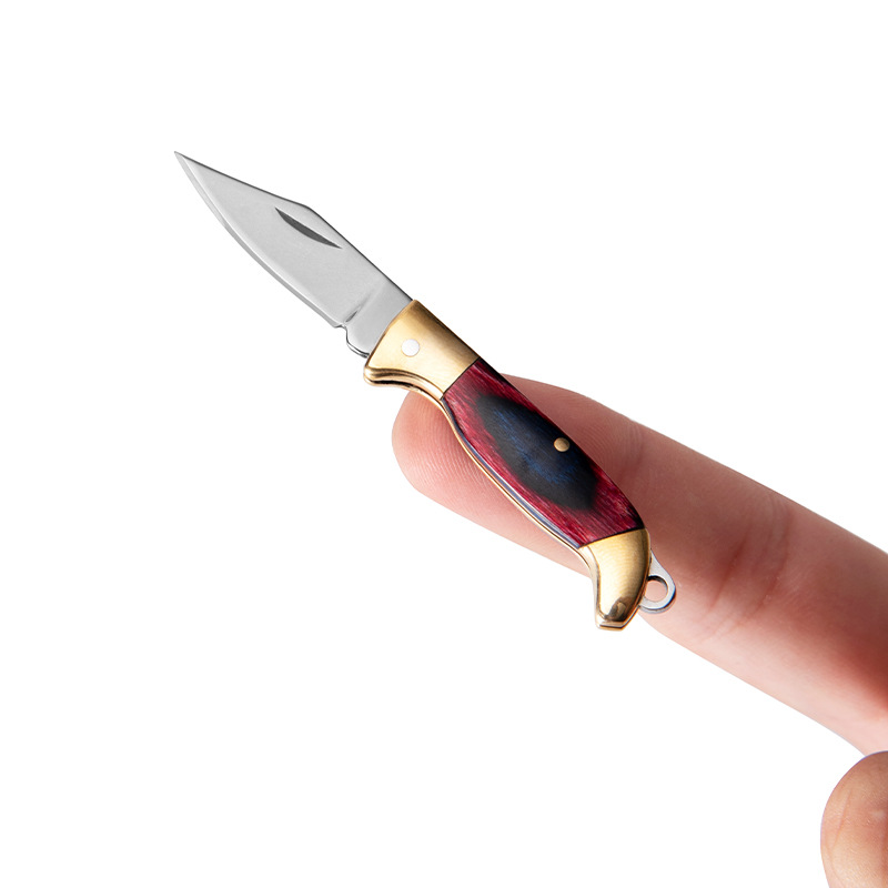 【 Pocket Knife 】 Mini folding knife, legal knife, brass knife, keychain, small knife for opening packages and boxes details Picture