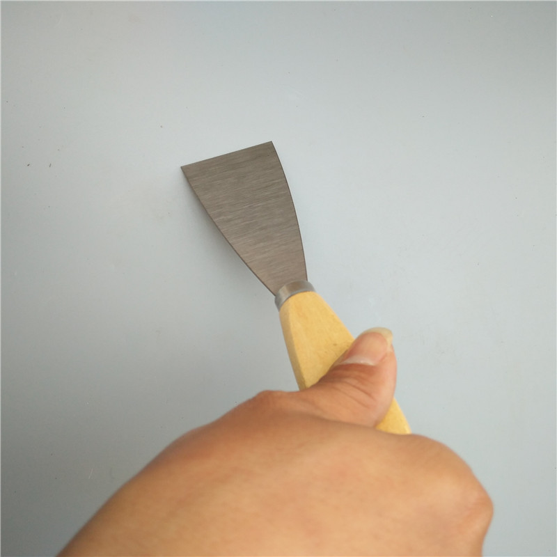 Jintao thickened putty knife, wooden handle for plastering and cleaning, small shovel for filling putty, scraper details Picture