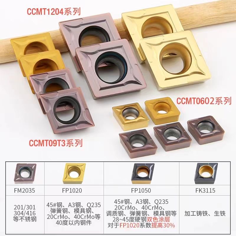 Diamond-shaped CCMT09T308 steel parts CNC single-sided inner hole boring inserts, stainless steel CCMT120408 boring inserts Application Scenario