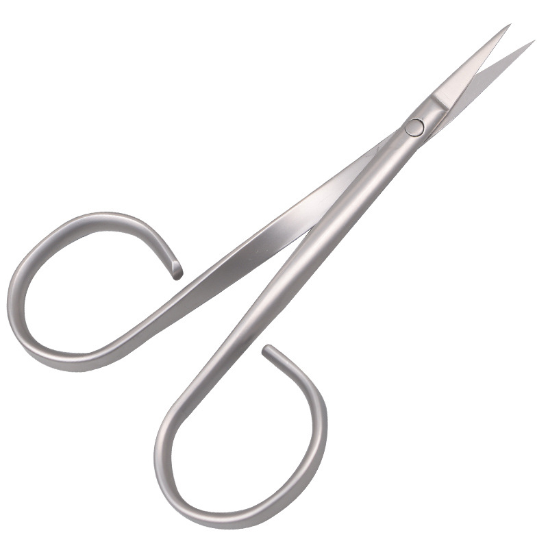 Twist-handle surgical scissors, fine pointed suture removal, ophthalmic stainless steel scissors, double eyelid surgery instruments, medical tools Item Picture