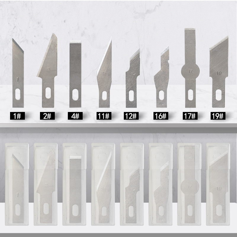 Model engraving knife, pen knife, paper cutter, mobile phone film application blade replacement [1 piece], journal rubber stamp blade full figure