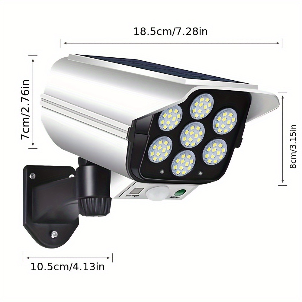 Cross-border solar lighting lamps, outdoor simulation monitoring lamps, camera lamps, automatic sensor garden lamps, waterproof wall lamps Item Picture