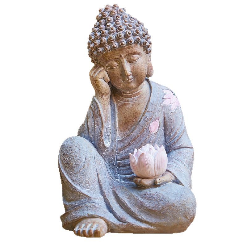 The outdoor courtyard is decorated with new Chinese-style Zen-style balcony atmosphere lights, solar courtyard lights, Buddha statues and garden ornaments, which are popular online Item Picture