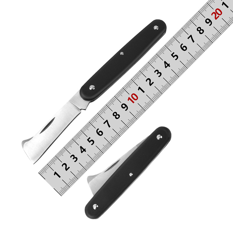 The manufacturer supplies outdoor garden knives, grafting knives, PP plastic single opening folding knives, and 3CR13 stainless steel grafting knives for wholesale details Picture