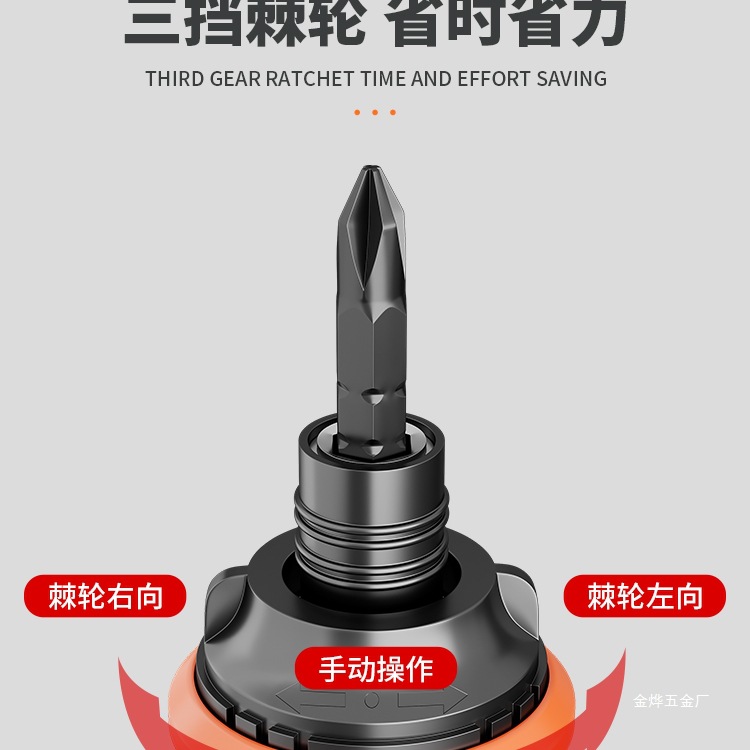Green Forest Ratchet Screwdriver Set, Multi-functional Cross and single head dual-purpose telescopic screwdriver, special-shaped short screw screwdriver, Jin Ye Specification drawing