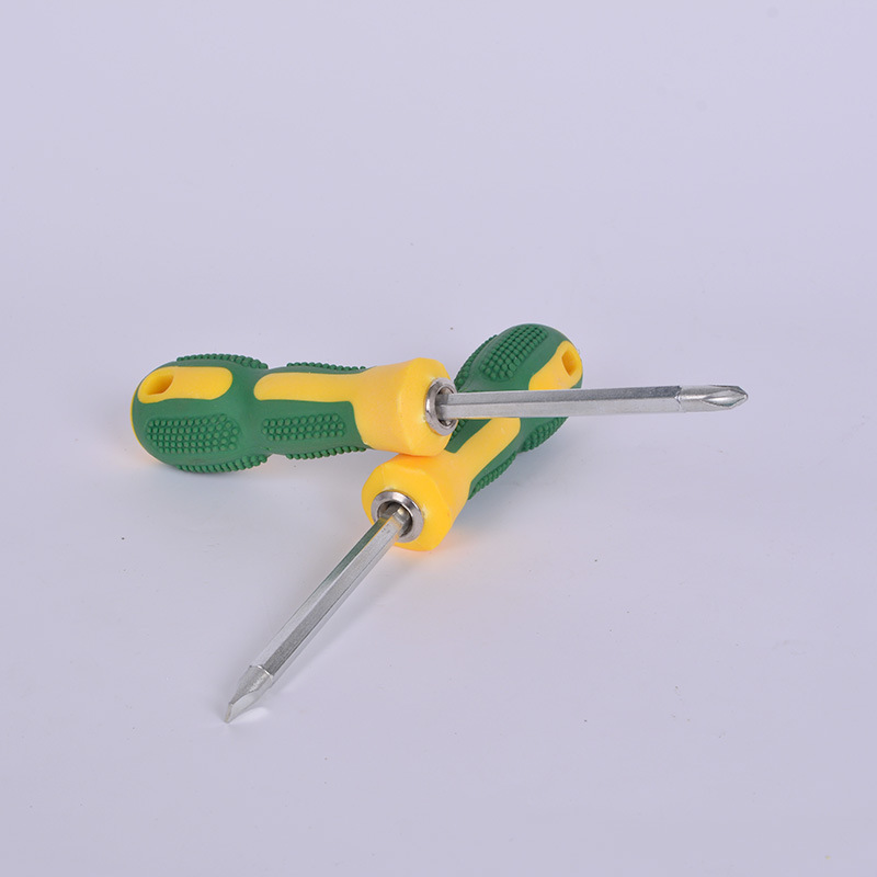 Direct-sale dual-purpose screwdriver, 4-inch and 6-inch dual-purpose screwdriver, burr massage handle, flat-head cross-head screwdriver undefined