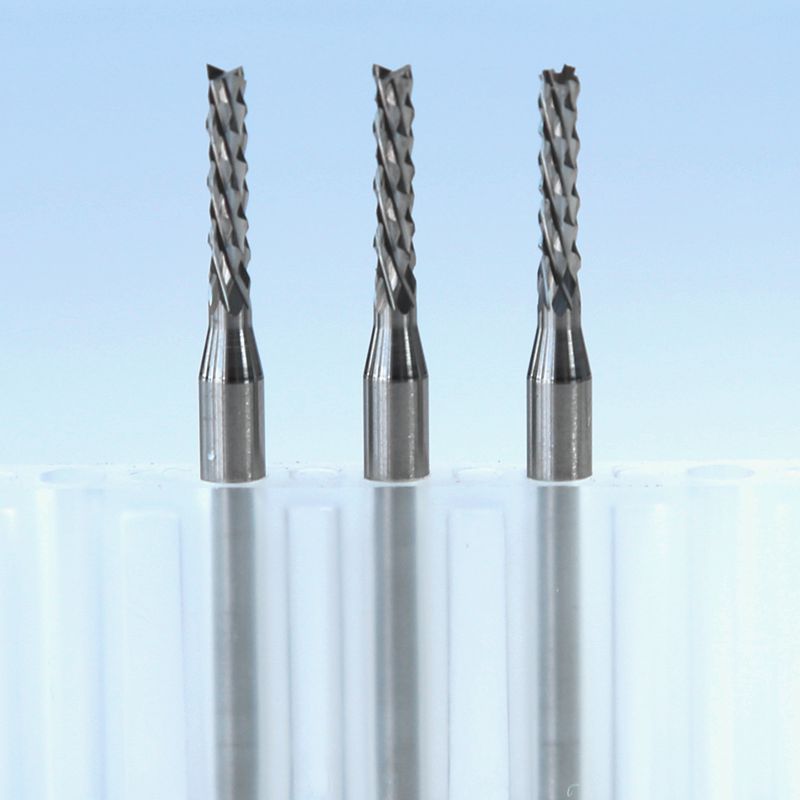 Factory price SMT panel saw left-rotating fish-tail corn milling cutter/mobile phone panel saw milling cutter handle diameter 3.175MM/ engraving cutter Specification drawing