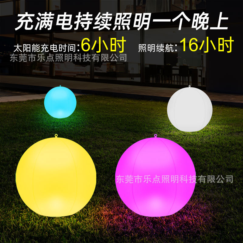 led light-emitting spherical solar swimming pool float light, outdoor waterproof hook-mounted floating swimming pool ball light Application Scenario
