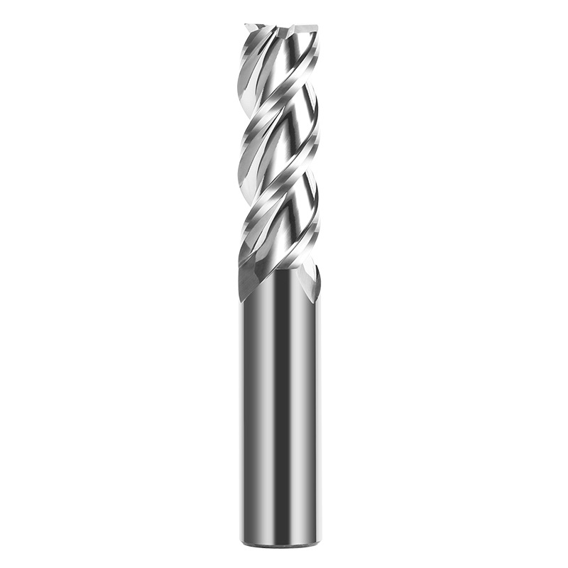 3-edge aluminum alloy special milling cutter, CNC tool, tungsten steel aluminum milling cutter, high-gloss hard alloy straight shank end mill Item Picture