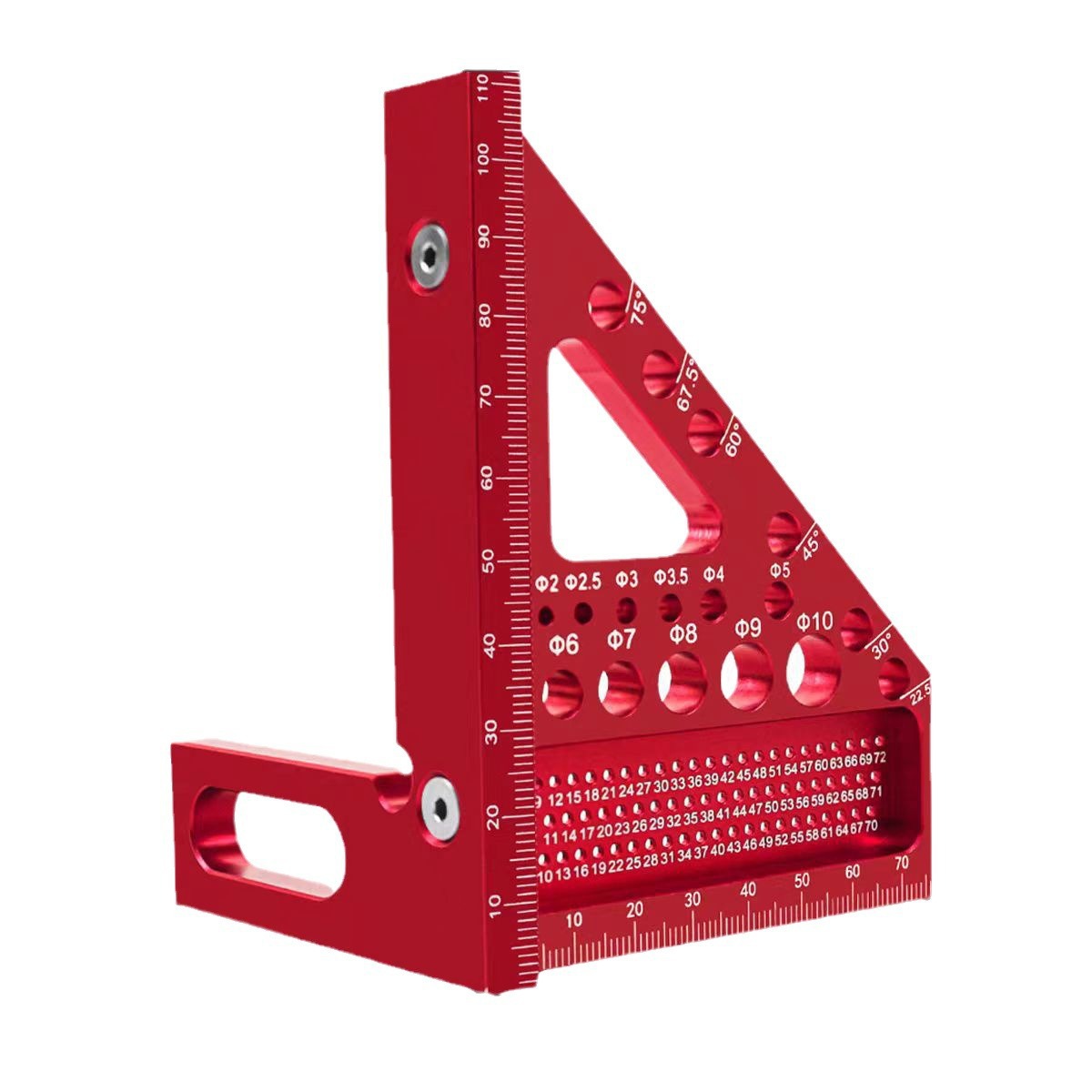 Multi-functional right Angle square, woodworking marking ruler, right Angle square, set square, woodworking aluminum alloy marking tool undefined