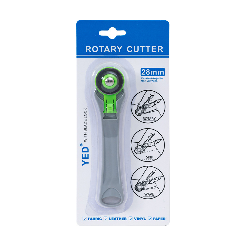 Factory direct sales of YED 28mm rotating roller fabric knife, fabric cutting roller knife, flat rubber band 28mm fabric splicing roller knife undefined