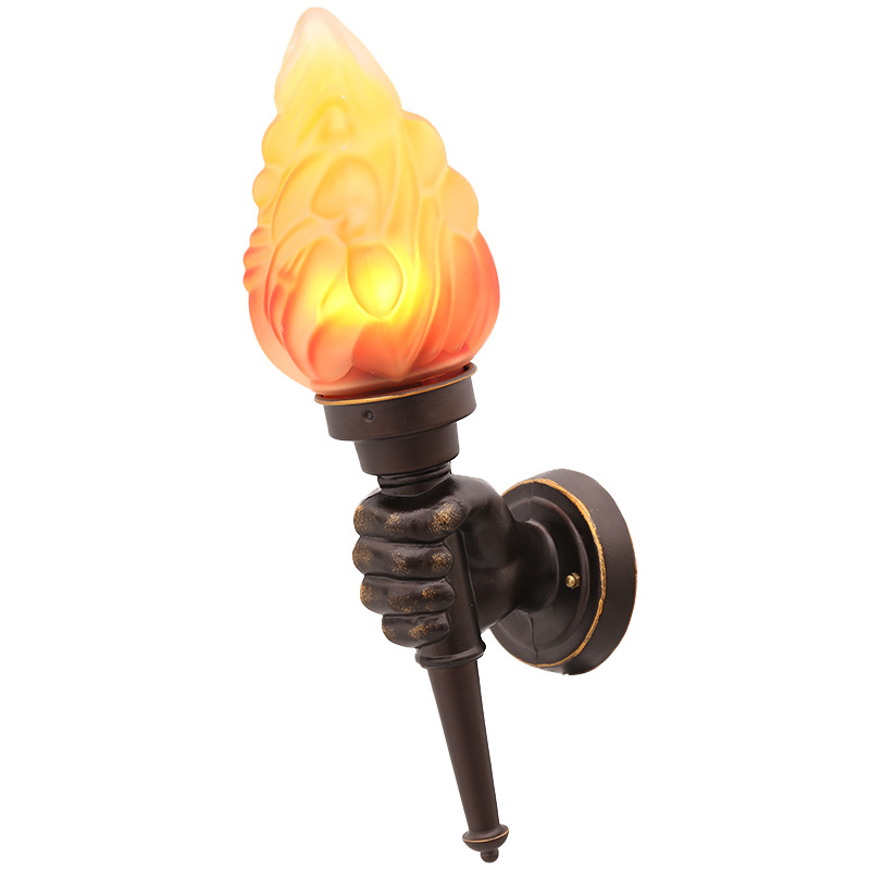 Retro industrial wall lamps, creative and personalized American-style coffee shop, staircase, corridor, bar decoration, torch wall lamps Item Picture