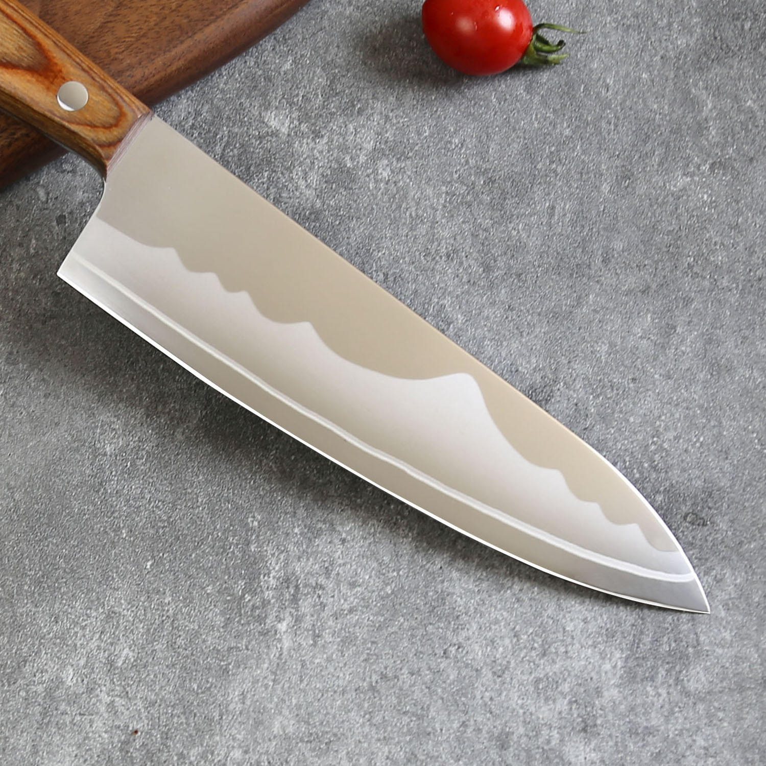 Yangjiang Qihe Steel 10Cr15CoMoV Chef's knife, sharp chef's knife, slicing knife, kitchen knife set, special for camping details Picture