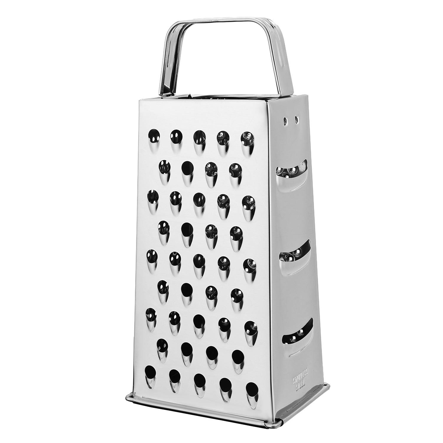 6-inch, 8-inch and 9-inch all-stainless steel four-sided grater kitchen tools, multi-functional grater, multi-sided grater, potato and vegetable grater, durable Item Picture