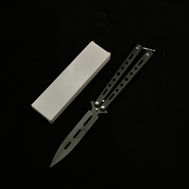 All-steel butterfly swing practice knife, outdoor folding CSGO butterfly training knife, fancy portable practice knife, unedged undefined