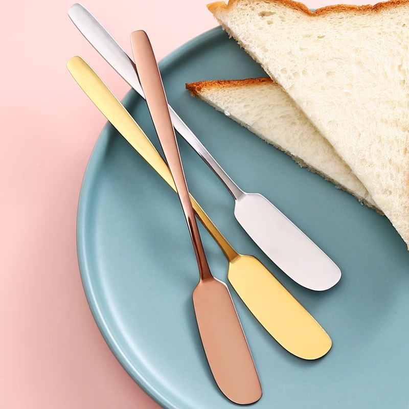 Japanese-style butter knife, butter knife, cheese dessert spread knife, spatula knife, jam spatula, thickened stainless steel Western-style knife full figure