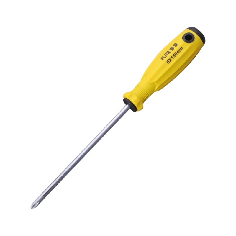 Fute industrial-grade screwdriver, white chrome vanadium steel shank, anti-corrosion, oil-resistant, rubber handle, strong magnetic head part screwdriver taper Item Picture