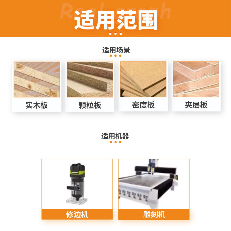Upper double-axis edge trimming knife, ball double-edge straight knife, woodworking tool, chamfering knife, edge trimming head, woodworking edge trimming machine Application Scenario