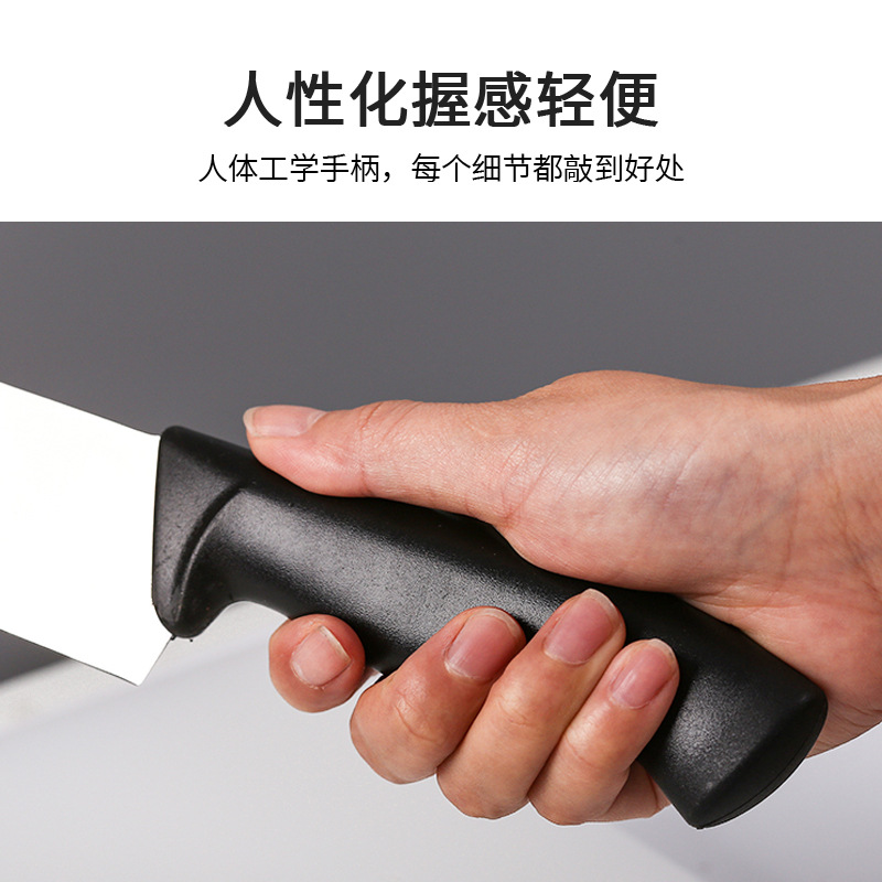 Western cuisine knife color separation handle cafeteria restaurant 4D raw and cooked fruit knife, Western cuisine chef knife, colored handle plastic handle knife Application Scenario
