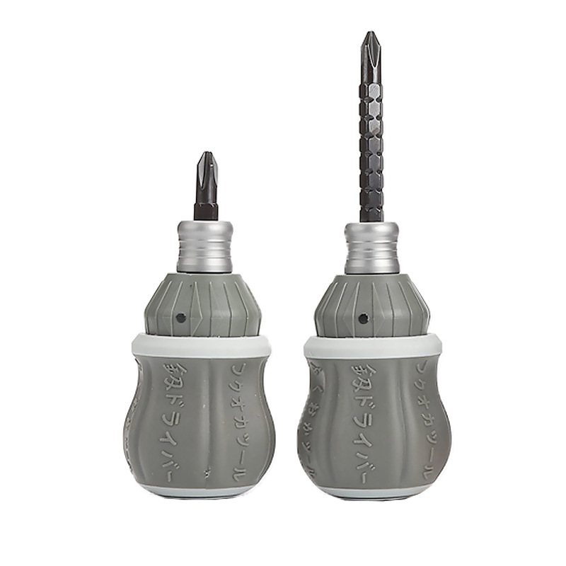 Fukuoka FO-9006 telescopic ratchet dual-purpose screwdriver, cross-head flat-head mini screwdriver, double-head screwdriver tool Specification drawing