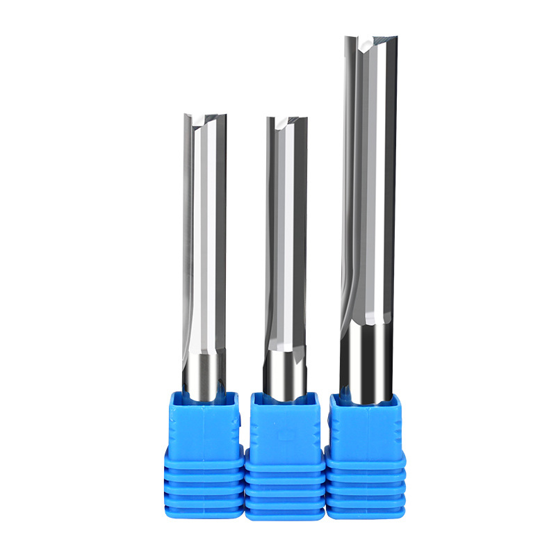 Factory 3.175~12mm double-edge straight slot milling cutter for sheet metal cutting, hard alloy woodworking milling cutter with straight edge Item Picture