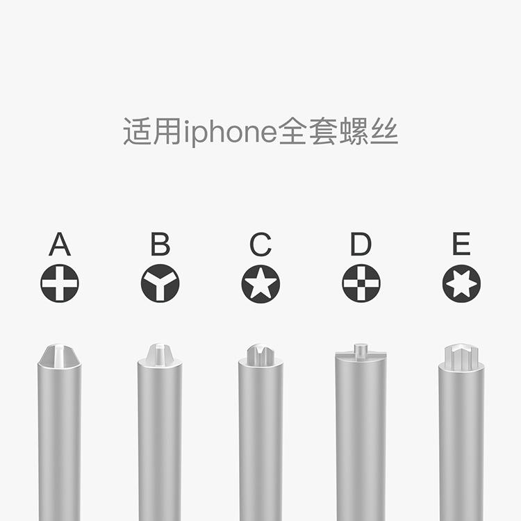 Potential Innovation Grenade Screwdriver, Potential Innovation Flying Screwdriver, Mobile phone repair Precision Screwdriver set Specification drawing