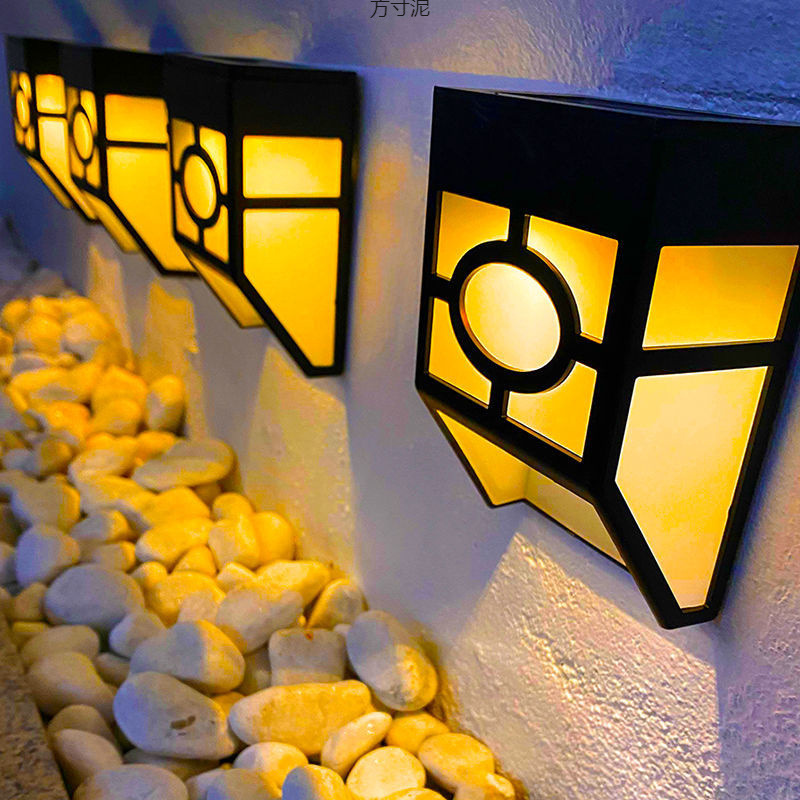 Wholesale of solar household wall lamps, no-drilling garden lamps, outdoor wall lamps, LED decorative lamps, garden lamps, and zero-electricity lamps Application Scenario