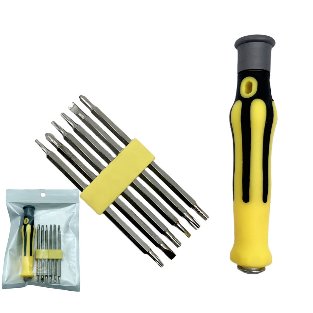 6-in-1 household YU type plum blossom triangular special-shaped multi-functional household disassembly screwdriver 12-in-1 screwdriver set details Picture