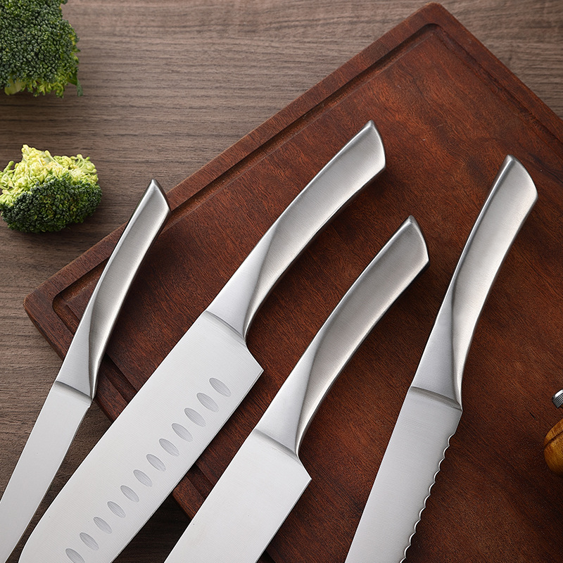 Export all-steel hollow handle knife sets, chef knives, Japanese knives, gift box sets of bread knives, knife sets Specification drawing