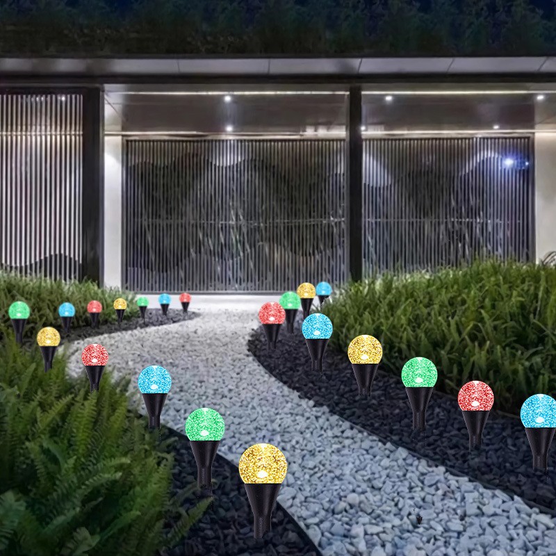 Solar bubble ball ground socket light, Amazon bestseller outdoor lawn waterproof high-brightness LED light, courtyard decorative light Specification drawing