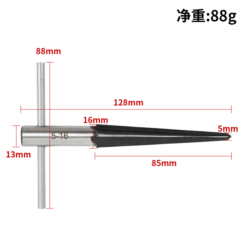 Cross-border hand reamers, stainless steel reamers for woodworking machines, conical reamers, T-type reamers 3-13mm in stock undefined