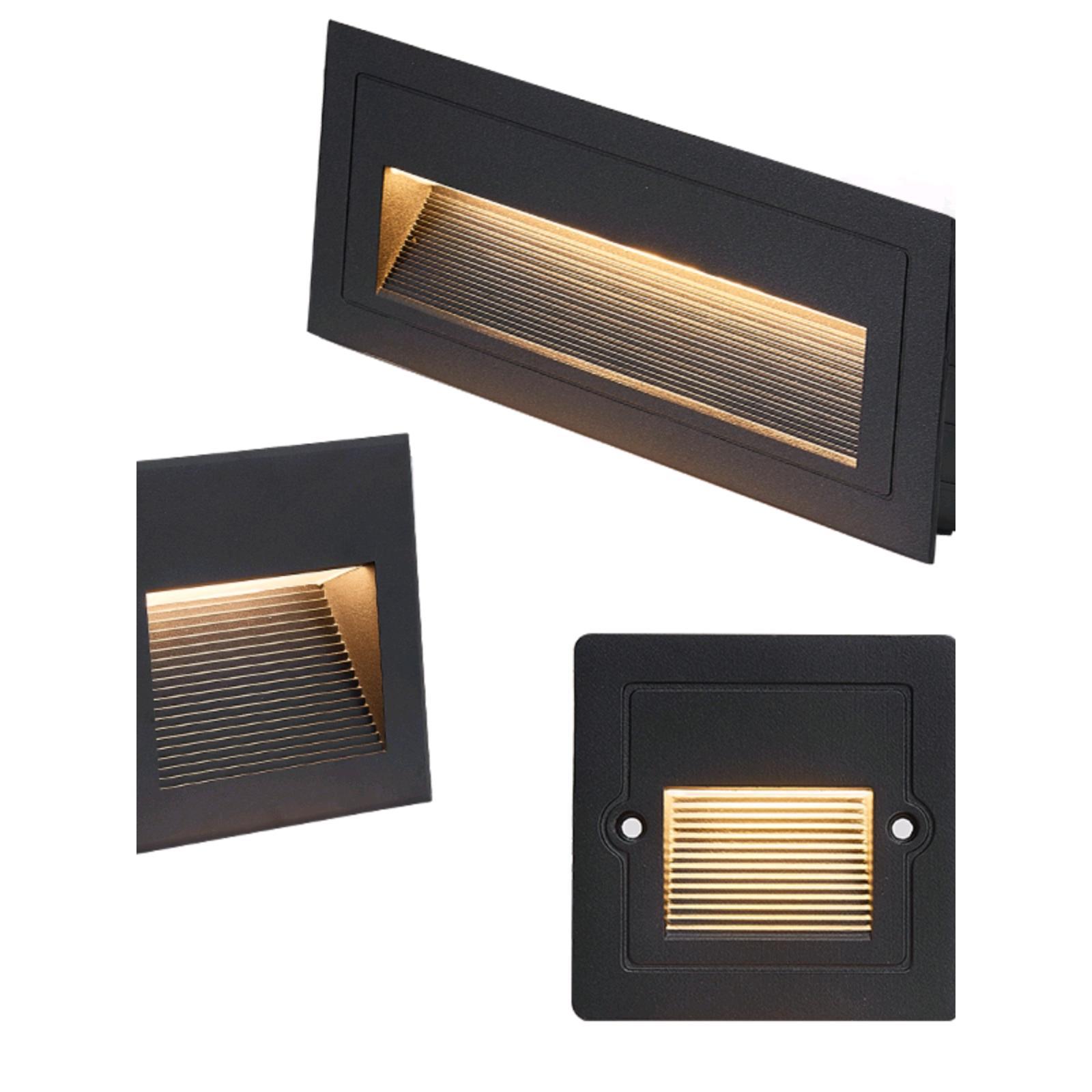 Outdoor corner lights, led floor lights, waterproof sensor step lights, embedded building step lights, hotel corridor lights Item Picture