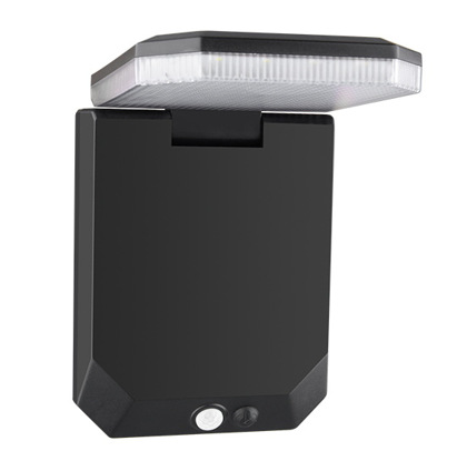 Cross-border outdoor solar waterproof wall lamps, simple community courtyard corridor human body sensor lights, balcony landscape lights Item Picture