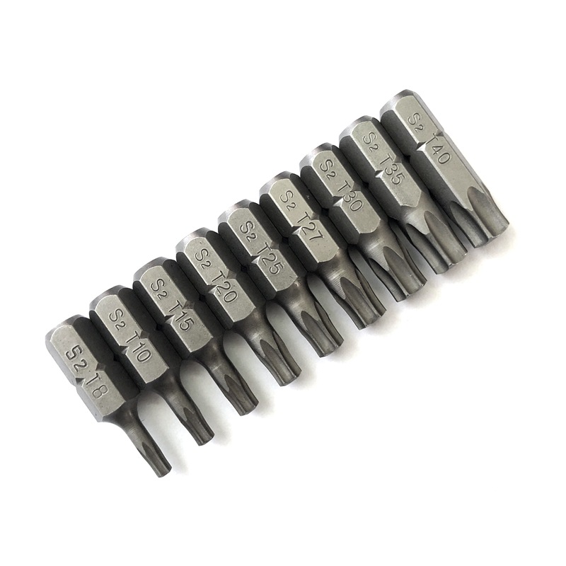 6.35 Screwdriver 1/4, 25mm long, manual and electric, one-character cross, cross-shaped, hexagon socket, plum blossom, with hole and magnetic screwdriver Specification drawing