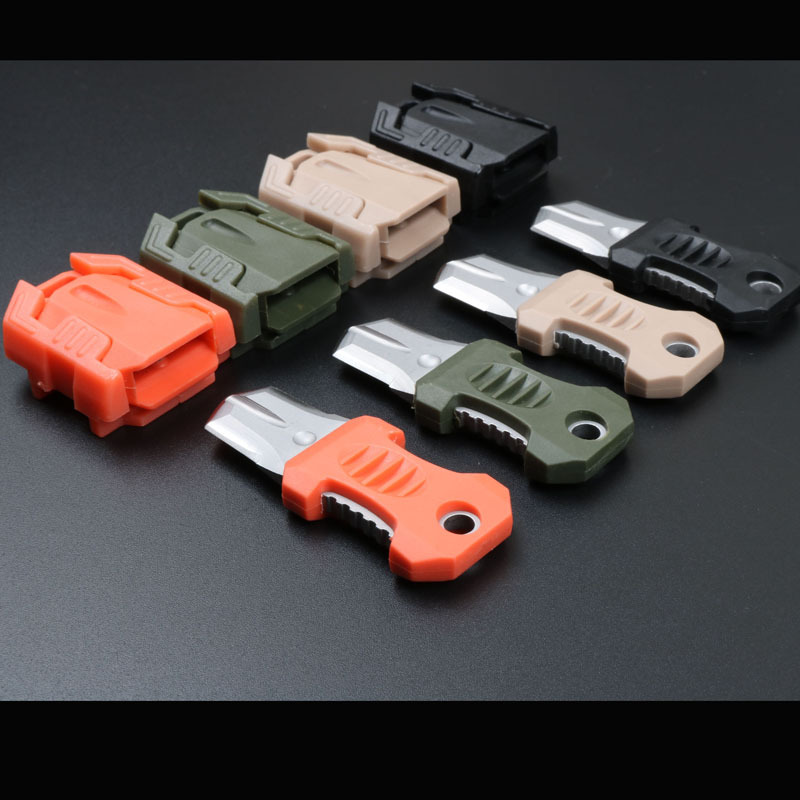 mini Beetle mini knife molle system and other EDC portable tools with webbing buckles full figure