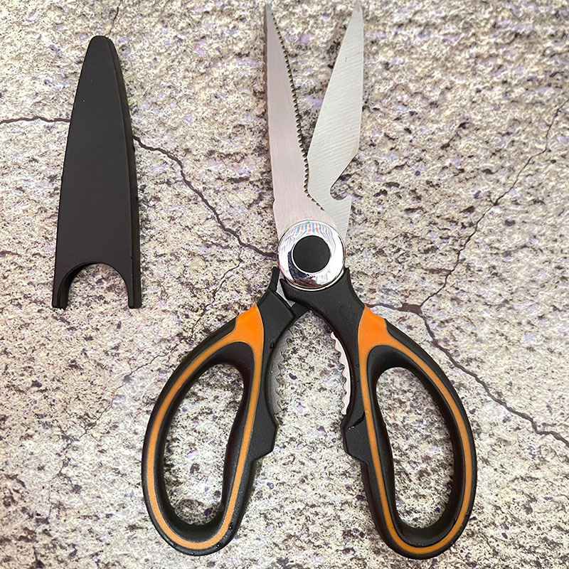 Panda Scissors, kitchen scissors, walnut bottle opener, multi-functional food, grilled chicken bone scissors, stainless steel scissors Specification drawing