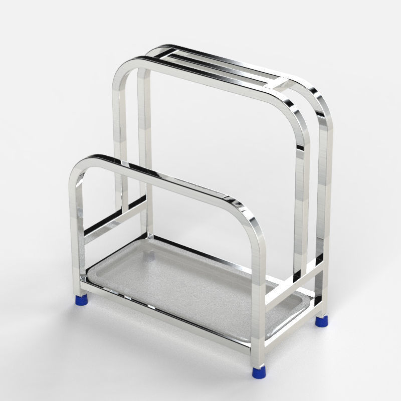 Pure stainless steel knife rack, chopping board rack, vegetable board rack, multi-functional stainless steel storage rack, cross-border integrated storage Specification drawing