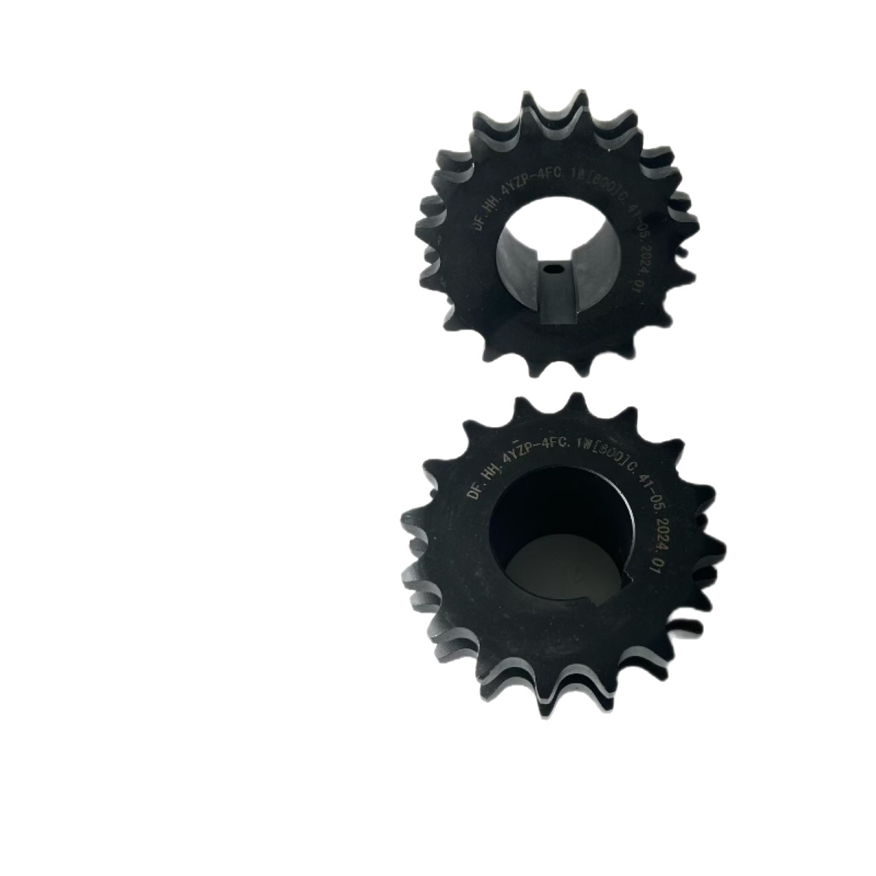 The manufacturer supplies non-standard production of double-row blackened sprockets, mechanical transmission parts, step sprockets and inert tensioning sprockets Item Picture