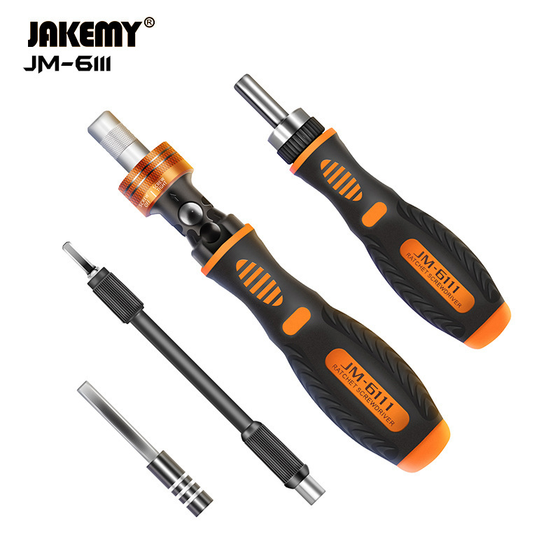69-piece household cross socket universal ratchet screwdriver set, multi-functional maintenance tool JM-6111 details Picture