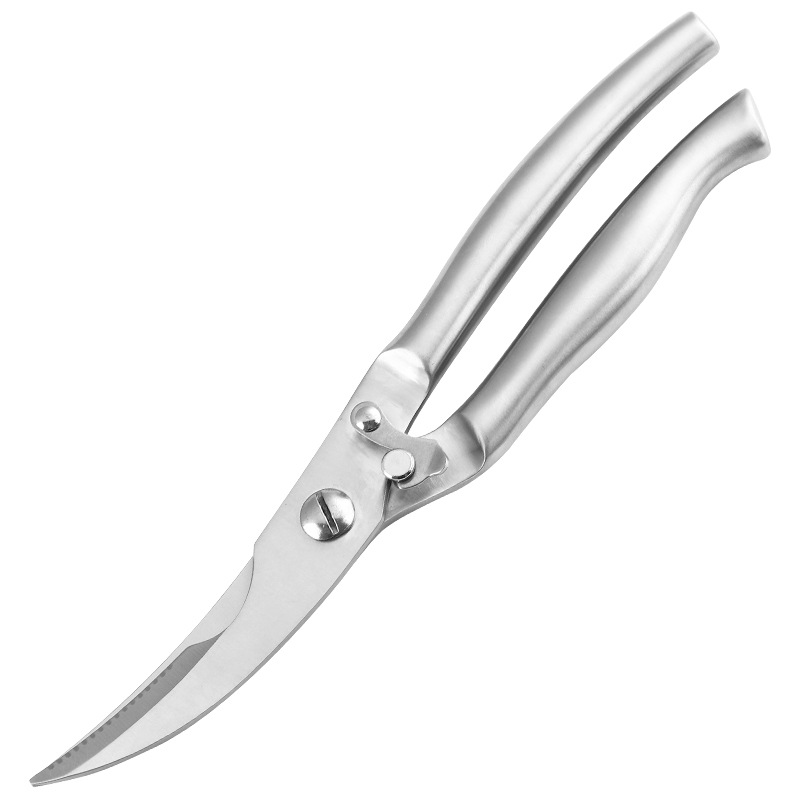 Yangjiang Defu Oulang chicken bone scissors, kitchen chicken, goose and fish scissors, hollow handle chicken belly scissors, stainless steel scissors details Picture