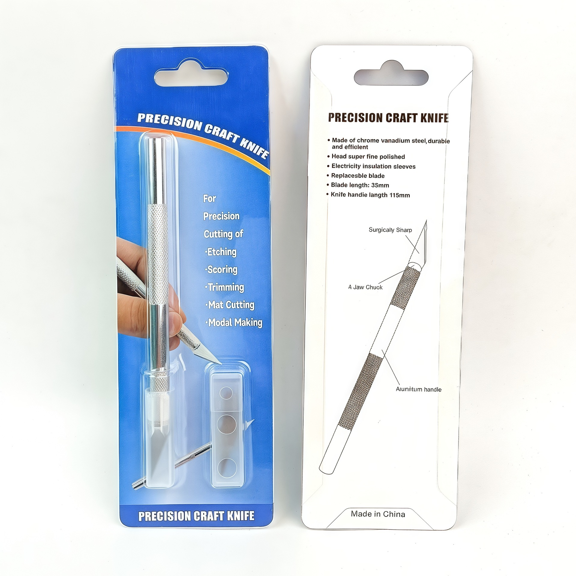 Wholesale aluminum alloy engraving knives, paper card packaging, mobile phone film application, utility knives, cutting tools, hand-held books, engraving knives from the manufacturer Specification drawing