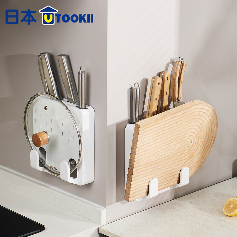 Japanese utookii knife rack, kitchen knife wall-mounted storage rack, countertop kitchen knife and meat knife placement rack details Picture